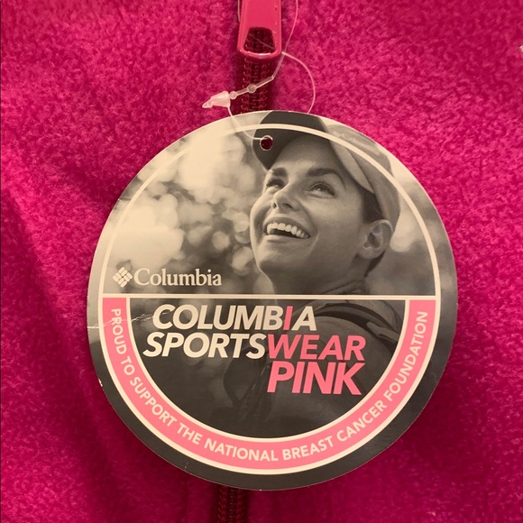 Columbia Ladies Breast Cancer Supporter Fleece Full Zip Jacket 🩷 - Picture 4 of 16